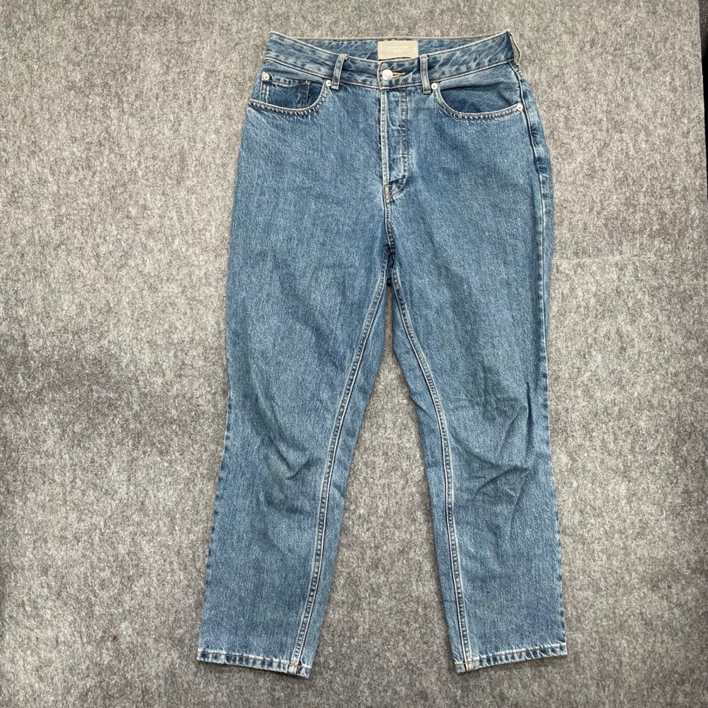 Everlane The Curvy 90s Cheeky Straight Jean Medium Blue Wash 28 Crop